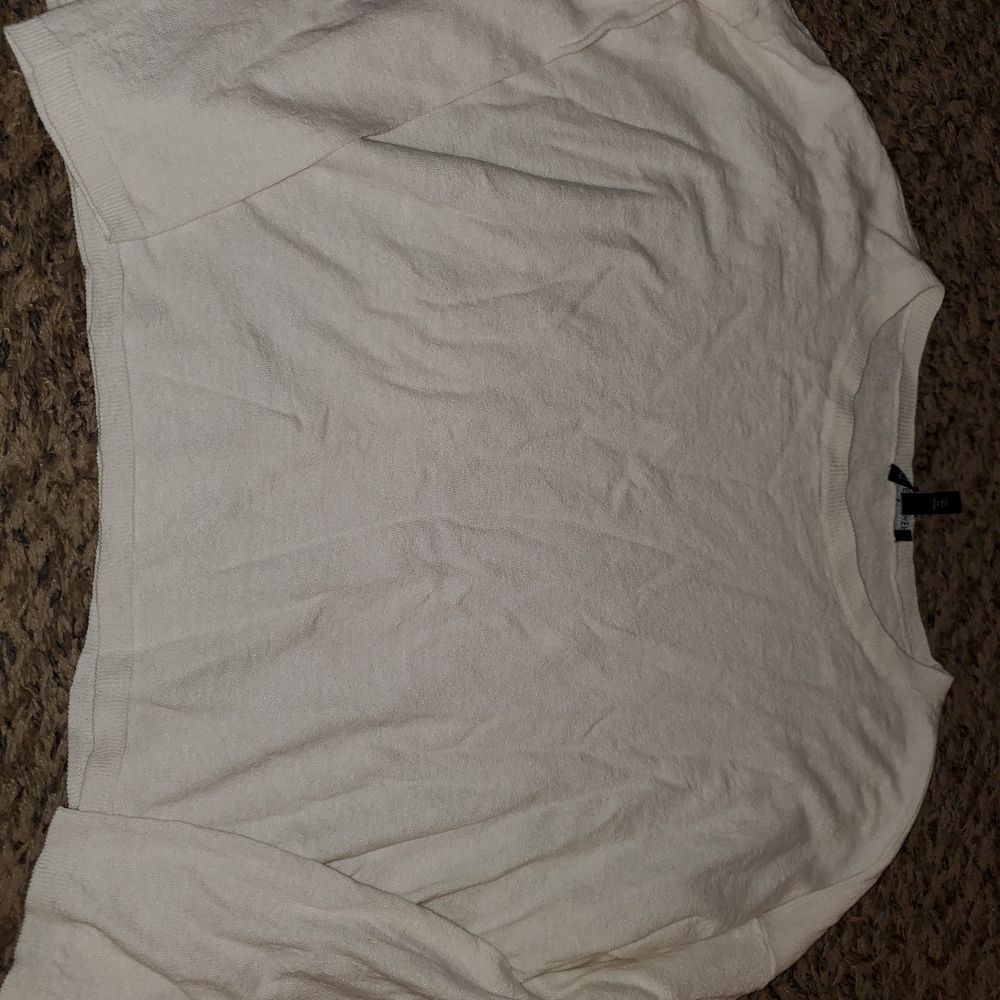 Eileen Fisher Soft Cream Knit Crewneck Sweater